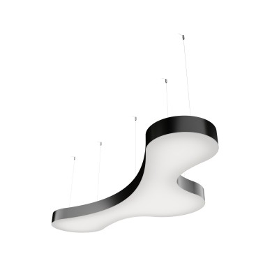 Дизайнерский светодиодный светильник Geniled Art Cloud  (Облако) 1765х765 h80 115Вт 3000К 90Ra Черный