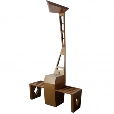 Смарт-скамья DDK Solar со столом и спинкой, Wi-Fi, подсветка, зарядки