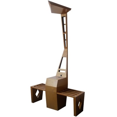 Смарт-скамья DDK Solar со столом и спинкой, Wi-Fi, подсветка, зарядки