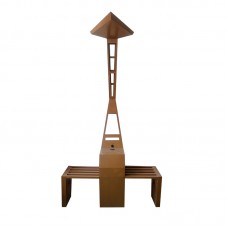 Смарт-скамья DDK Solar со столом и спинкой, Wi-Fi, подсветка, зарядки