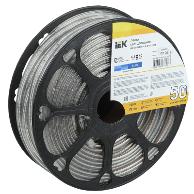 Светодиодная лента IEK 50м LSR-2835B60-4,8-IP67-220В (синий / голубой)