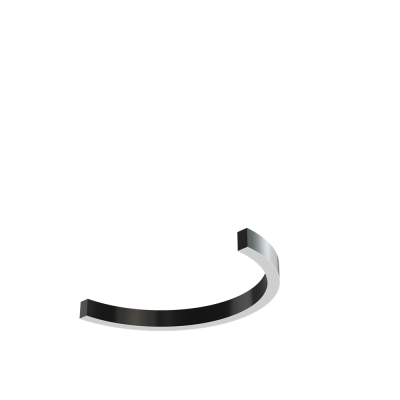 Светодиодный светильник Geniled Art Ring Half d400 h60 w50 12Вт 90Ra Черный