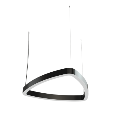 Светодиодный светильник Geniled Art Trigon Soft Line Arc Out 400x400x400 h60  90Ra Черный