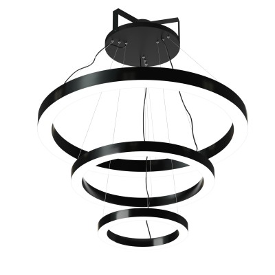 Светодиодный светильник Geniled Art Set Ring d600,800,1200 h80 195Вт 3000/4000/5000К 90Ra Белый/Черный