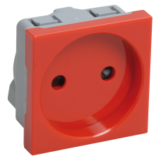 Розетка IEK без з/к 2к, 2 модуля (красная) РКС-20-22-П (Арт: CKK-40D-RSK2-K04)