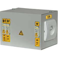 Ящик с понижающим трансформатором IEK ЯТП 0.25 230/12В (2 авт. выкл.) УХЛ2 IP54 MTT12-012-0251-54