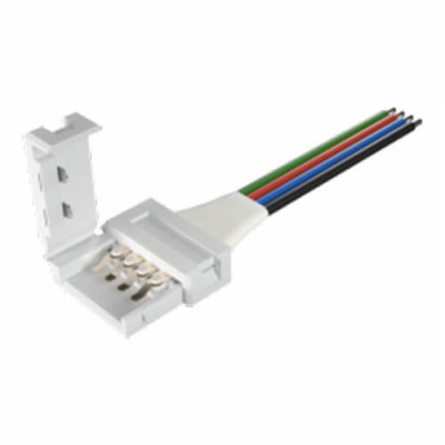 Коннектор для гибкого соединения светодиодной ленты RGB 10мм с источником питания