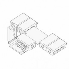 Набор коннекторов-клипс для светодиодной ленты RGB 10мм с Т-образным соединителем