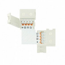 Набор коннекторов-клипс для светодиодной ленты RGB 10мм с L-образным соединителем