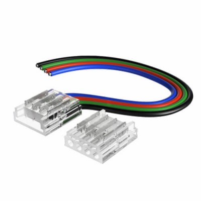 Коннекторы прокалывающие 4pin с проводом для гибкого соединения или подключения ленты RGB 10мм 2шт