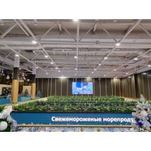 Освещение рыбного мегарынка «Москва — на волне»