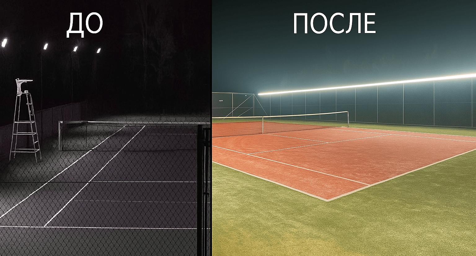 Светильники для теннисных кортов