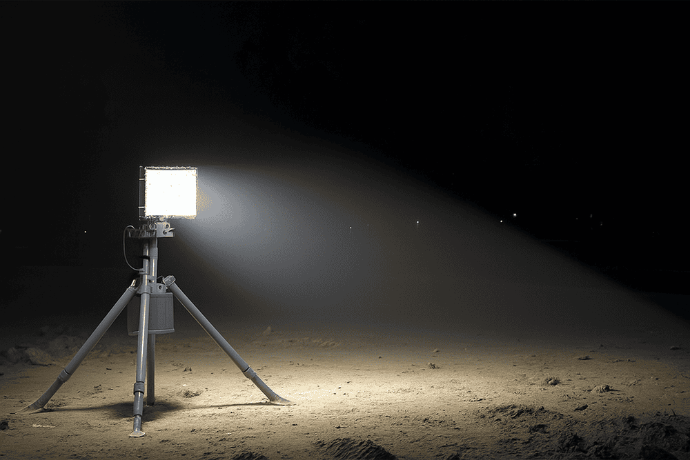 Аварийный прожектор Profiled Foxhawk для улицы на штативе